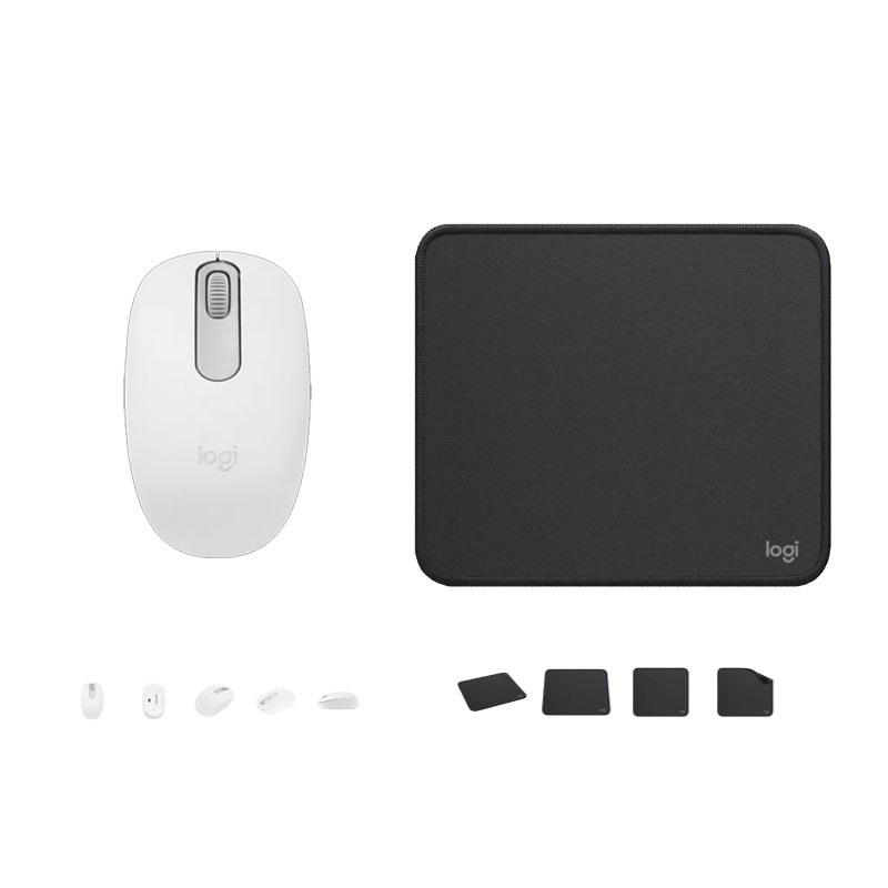 COMBO LOGITECH MOUSE M196 BLANCO PAD MOUSE 200X230 NEGRO - 1