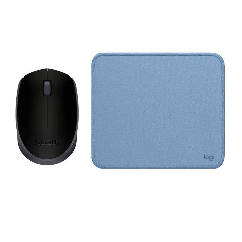 COMBO LOGITECH MOUSE M170 NEGRO PAD MOUSE 200X230 AZUL - 1