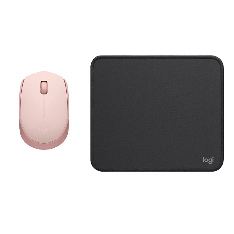 COMBO LOGITECH MOUSE M170 ROSADO PAD MOUSE 200X230 NEGRO - 1