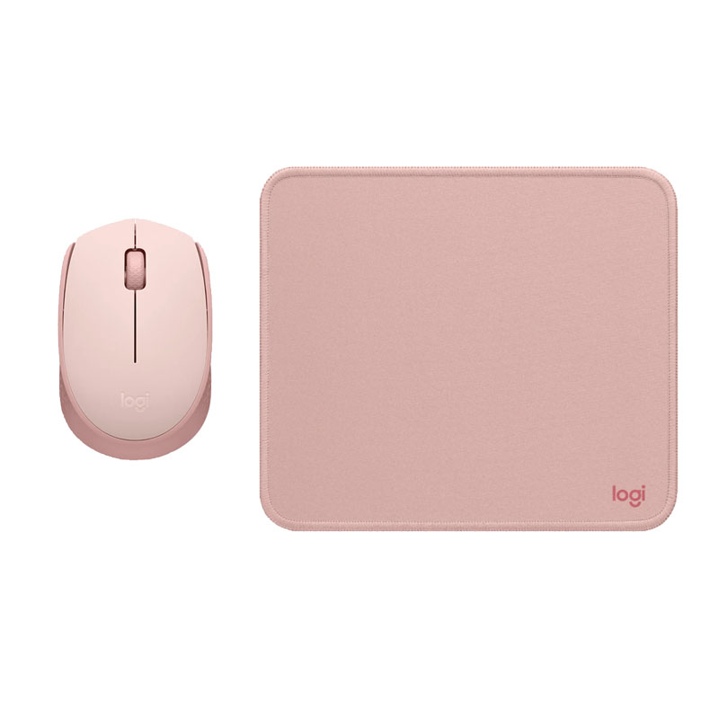 COMBO LOGITECH MOUSE M170 ROSADO PAD MOUSE 200X230 ROSADO - 1