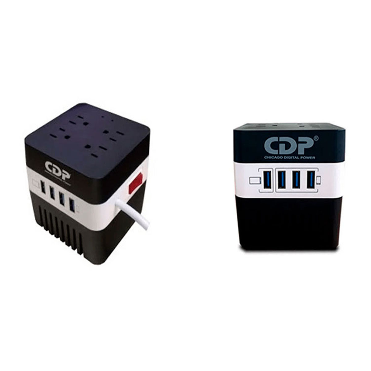 ESTABILIZADOR CDP RU-AVR604I 600VA/300W 4 SALIDAS 4 PUERTOS USB - 2
