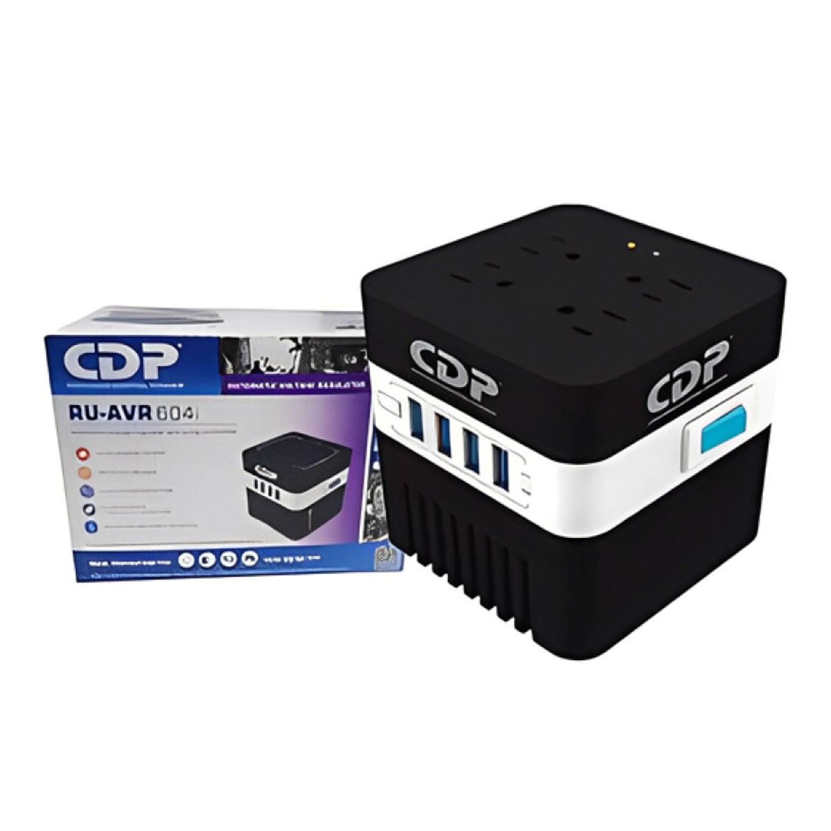 ESTABILIZADOR CDP RU-AVR604I 600VA/300W 4 SALIDAS 4 PUERTOS USB - 3
