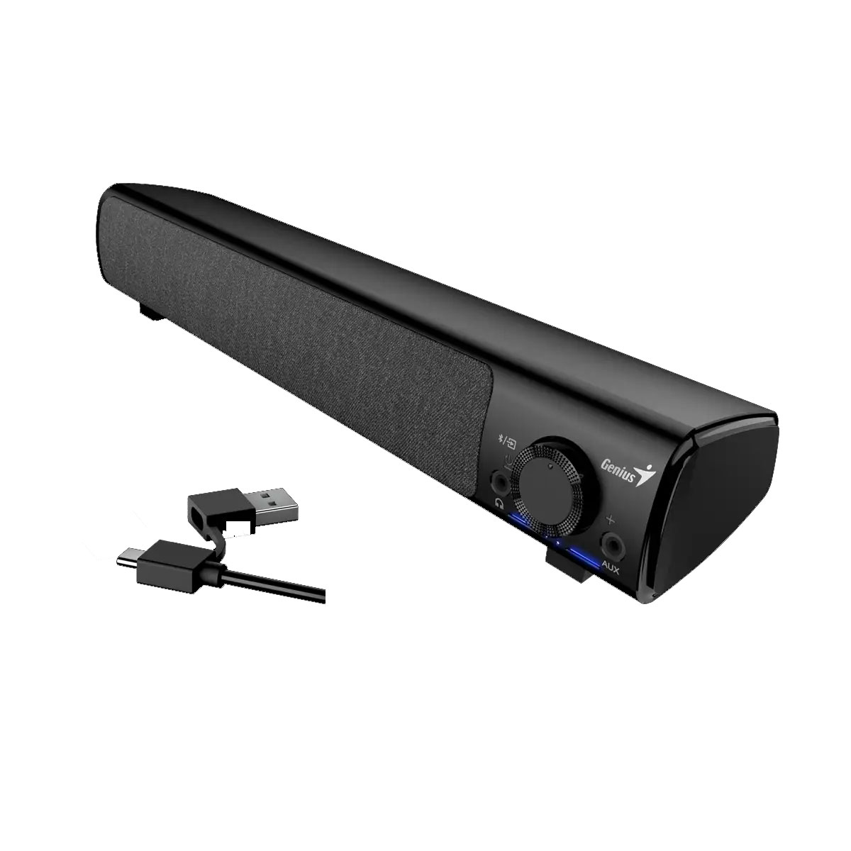 PARLANTE GENIUS SOUND BAR 220BT 4W WIRELESS BLUETOOTH AUX-IN 3.5MM USB-A/USB-C BLACK - 3