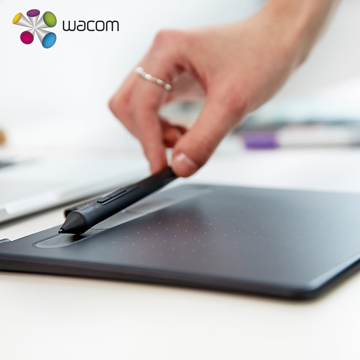TABLETA GRÁFICA WACOM INTUOS CTL4100 SMALL COLOR NEGRO - 3
