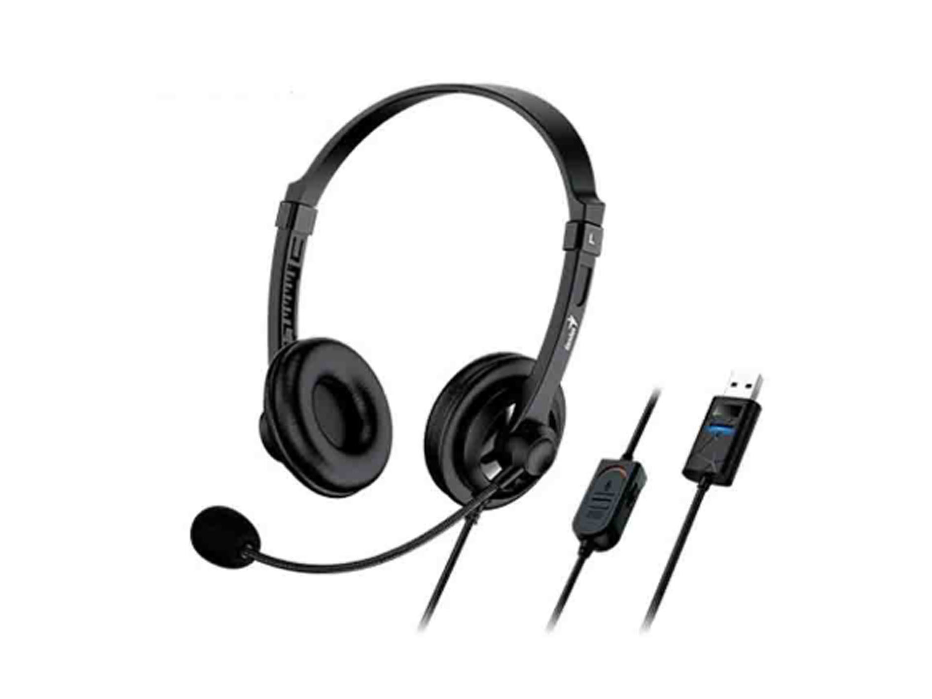 AUDIFONO C/MICROF. GENIUS HS-230U USB-A 2.4M BLACK (31710021401) - 1