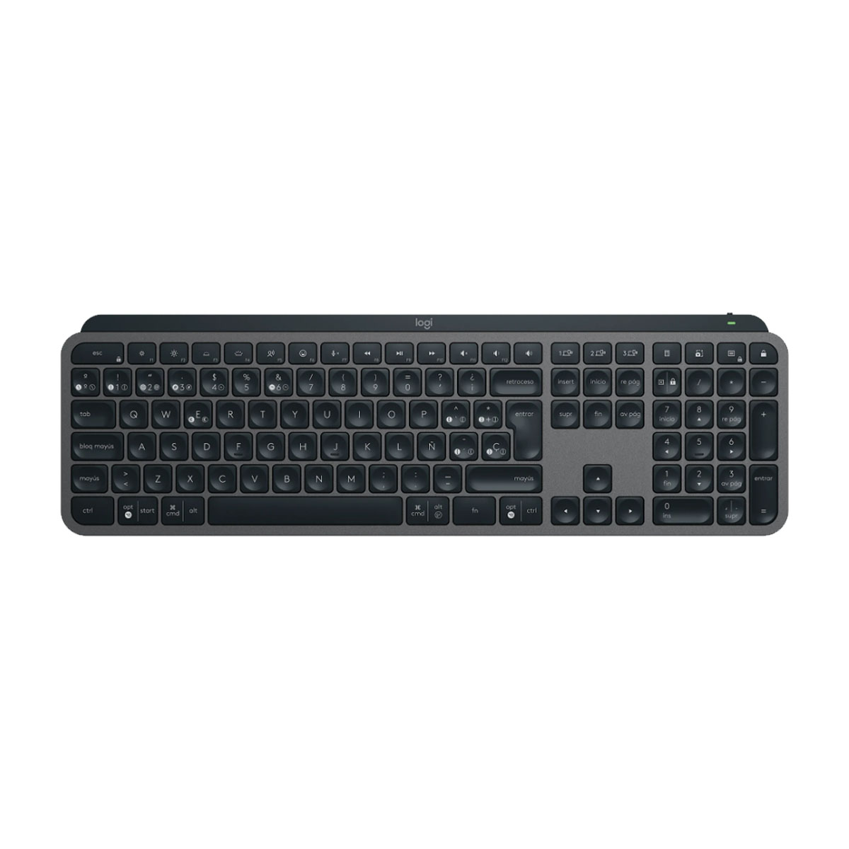 TECLADO LOGITECH MX KEYS S ILLUMINATED WIRELESS / BT BLACK SP - 1
