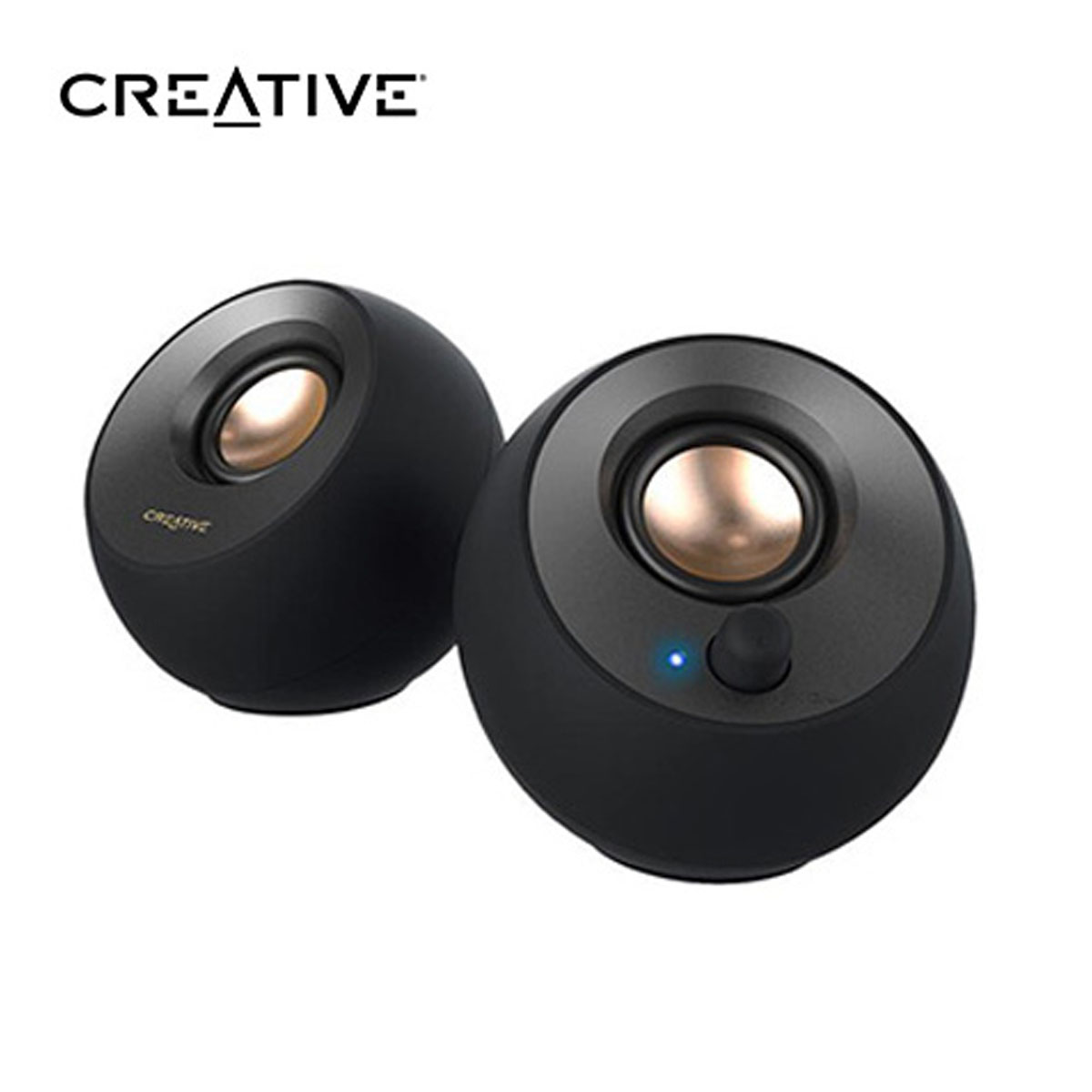 PARLANTE CREATIVE PEBBLE 2.0 4.4W 3.5MM USB-POWER BLACK - 1