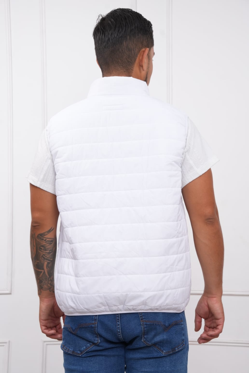 CHALECO ACOLCHADA NYLON COLOR BLANCO PARA HOMBRE - 2