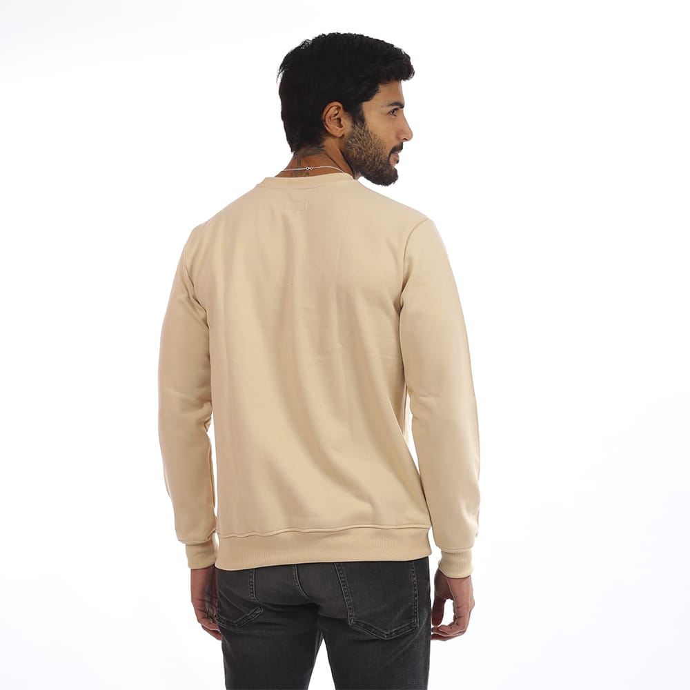 POLERA  DE  FRANELA REACTIVO COLOR BEIGE PARA HOMBRE - 2