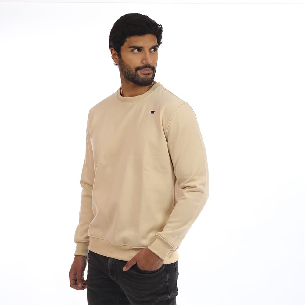 POLERA  DE  FRANELA REACTIVO COLOR BEIGE PARA HOMBRE - 3