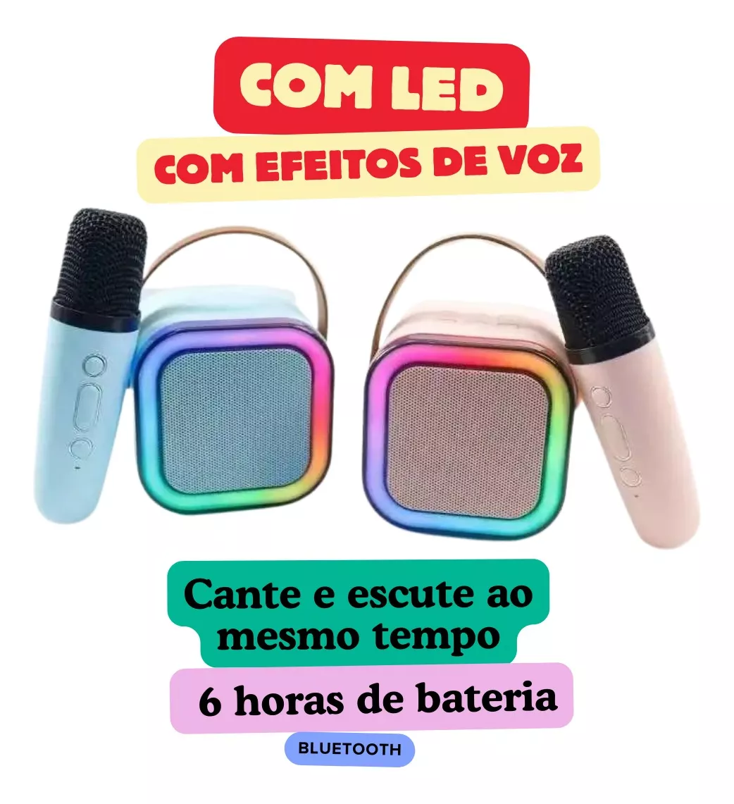 PARLANTE KARAOKE PORTATIL CON MICROFONO BLUETOOTH - 2