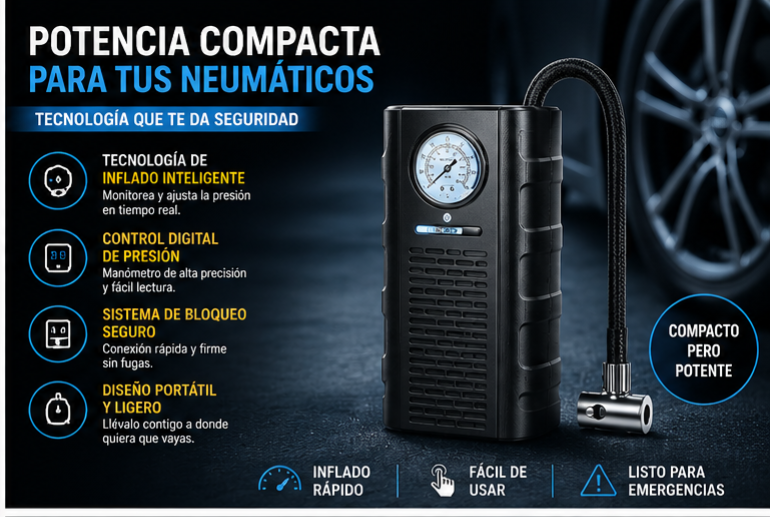 VELOCITY AIR-GUARD | INFLADOR PORTÁTIL 12V DE ALTA PRECISIÓN - 2