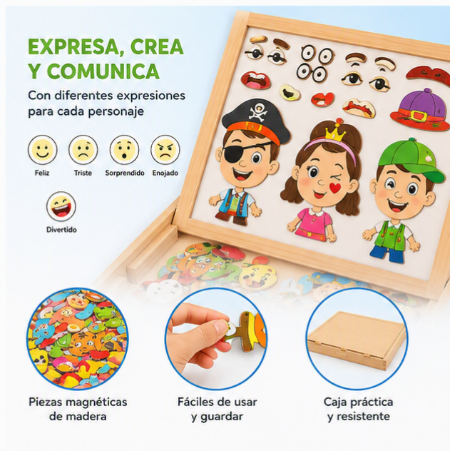 PIZARRA MAGNETICA DIDACTICA INFANTIL - APRENDE, CREA Y DIVIERTETE - 3