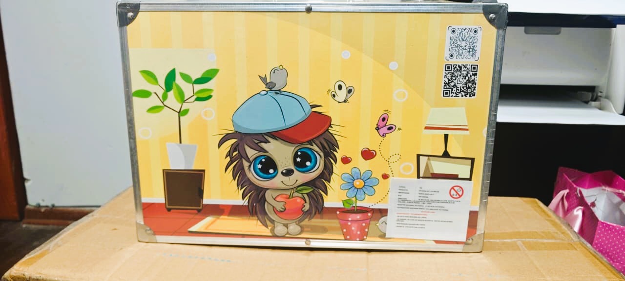 SET DE ARTE DE 145 PIEZAS MALETA ALUMINIO PARA NIÑOS NIÑAS - 1