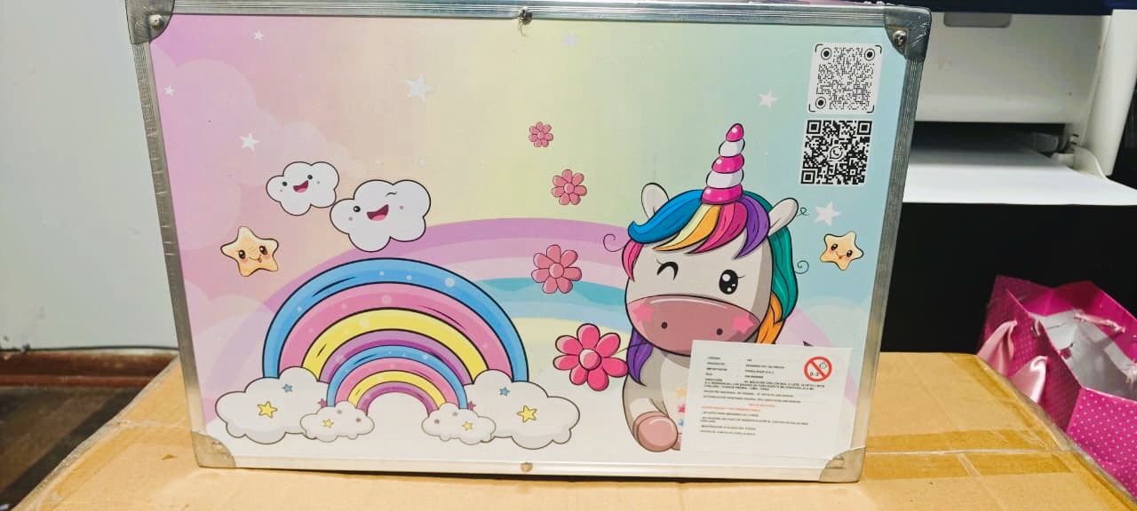 SET DE ARTE DE 145 PIEZAS MALETA ALUMINIO PARA NIÑOS NIÑAS - 2