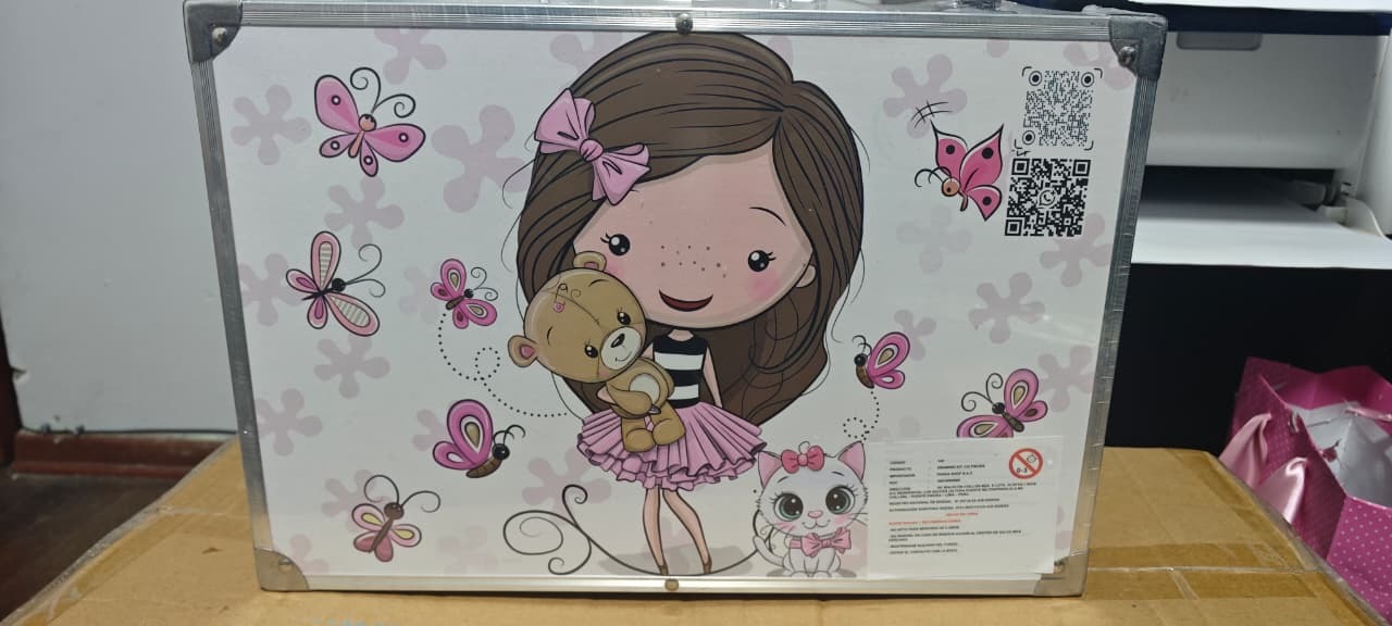 SET DE ARTE DE 145 PIEZAS MALETA ALUMINIO PARA NIÑOS NIÑAS - 3