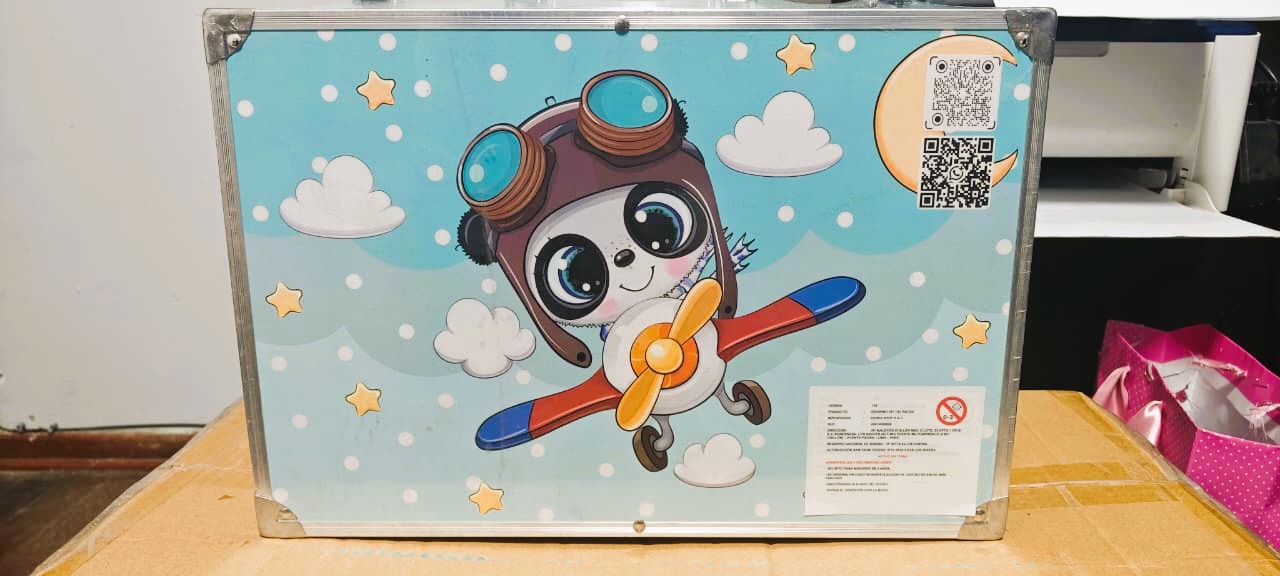 SET DE ARTE DE 145 PIEZAS MALETA ALUMINIO PARA NIÑOS NIÑAS - 6