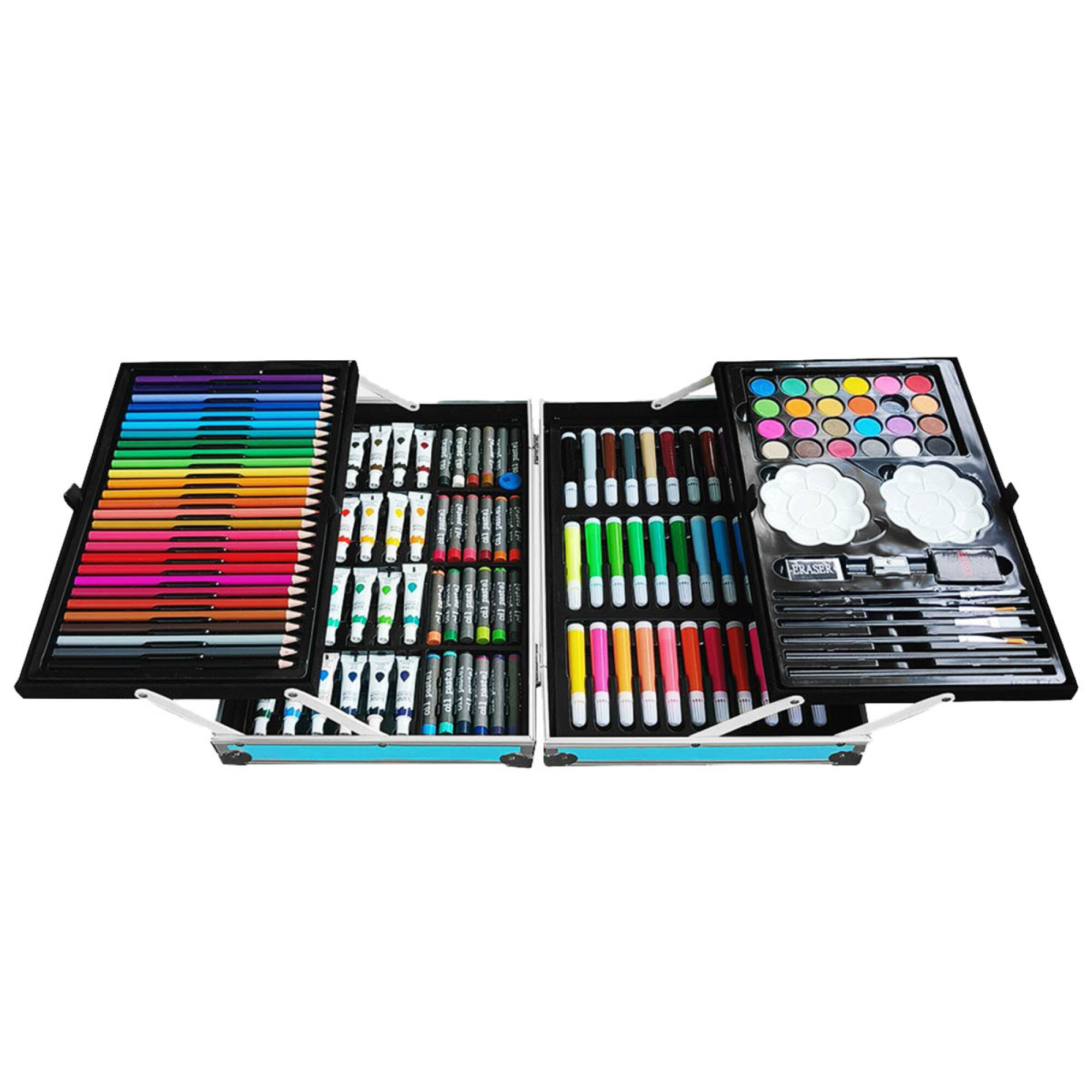 SET DE ARTE DE 145 PIEZAS MALETA ALUMINIO PARA NIÑOS NIÑAS - 7