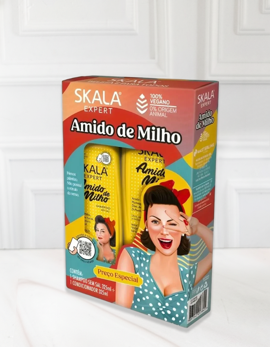 SHAMPOO ACONDICIONADOR AMIDO DE MILHO SKALA EXPERT 325ML DUO PACK - 1