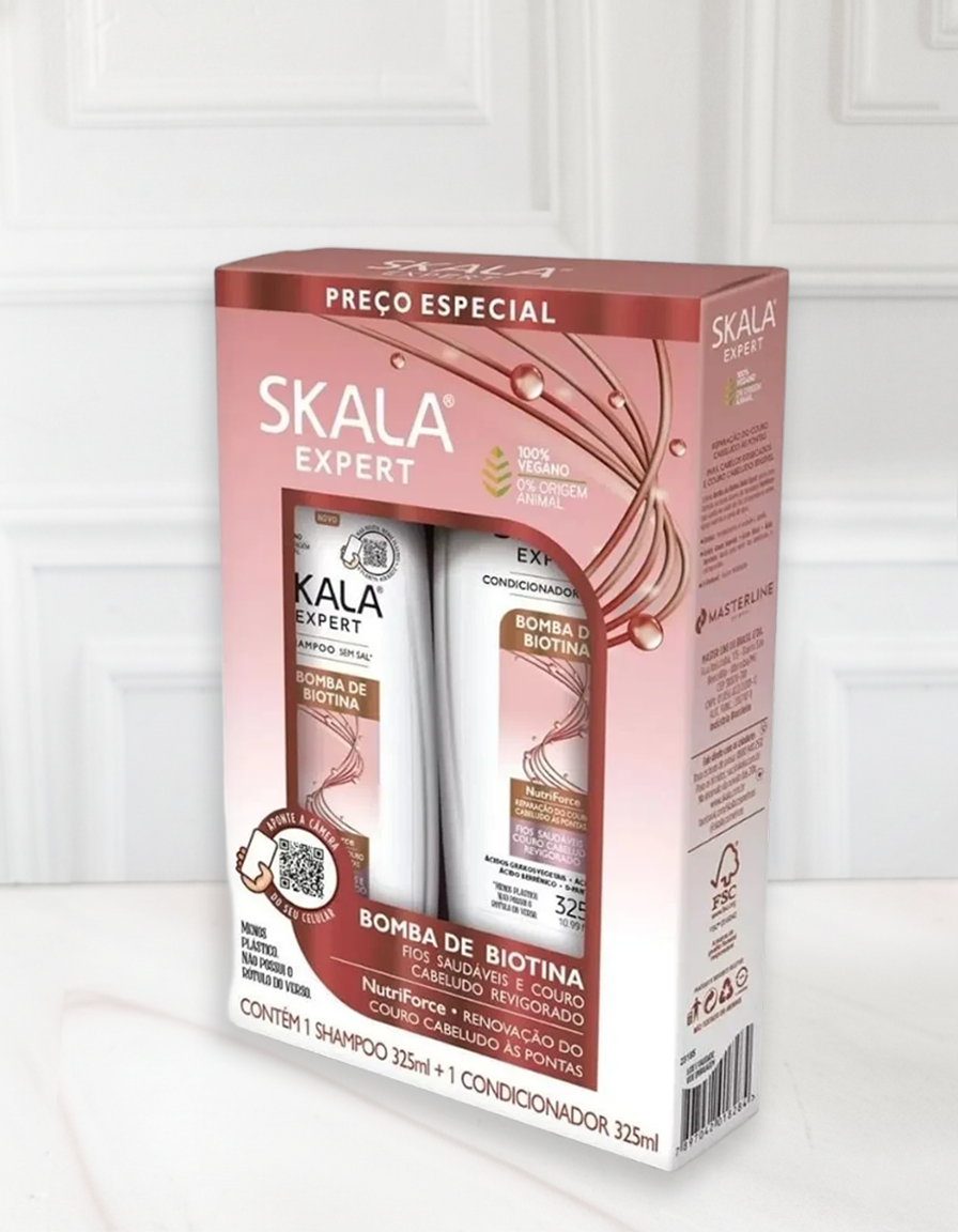 SHAMPOO ACONDICIONADOR BOMBA DE BIOTINA SKALA EXPERT 325ML DUO PACK - 1