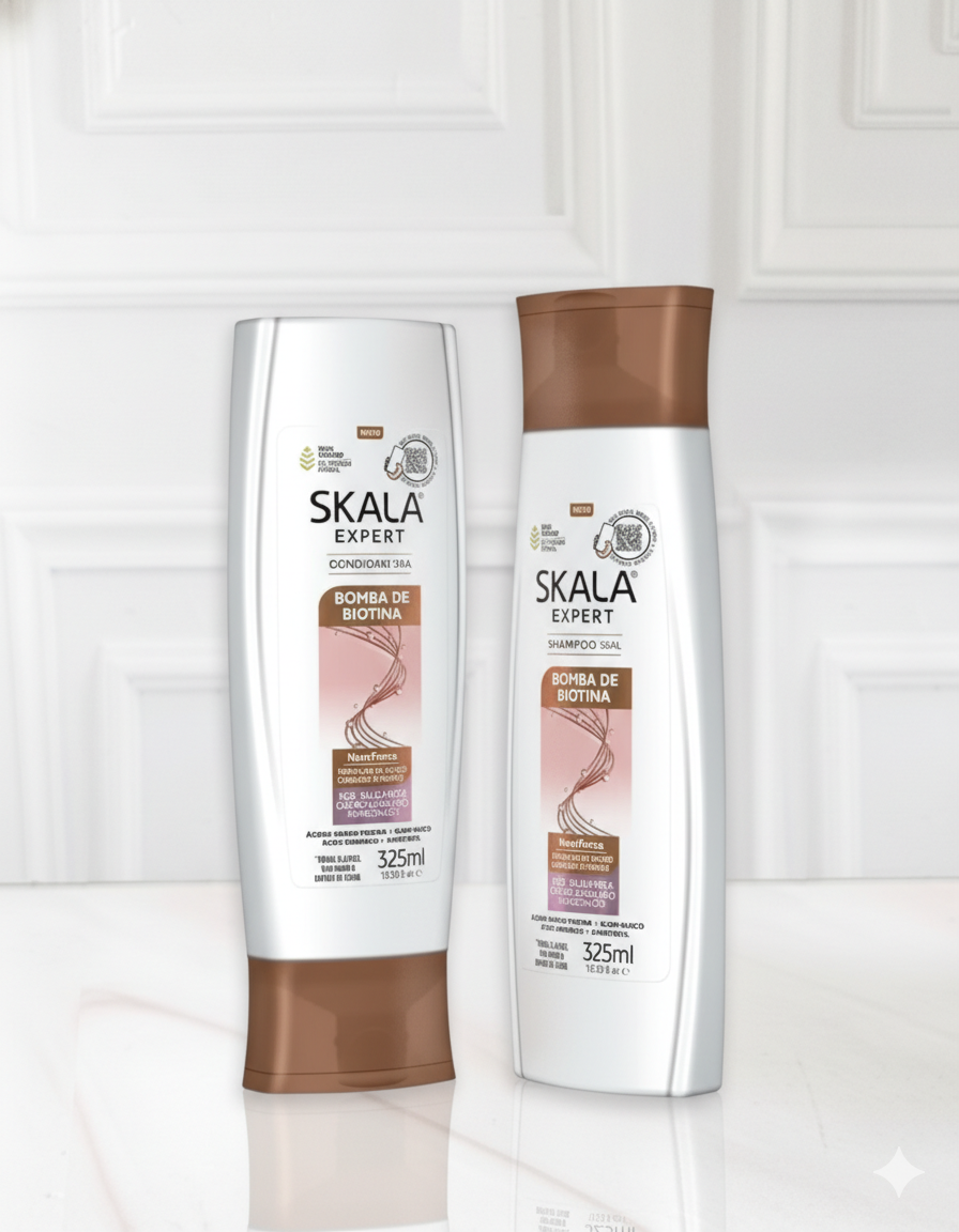 SHAMPOO ACONDICIONADOR BOMBA DE BIOTINA SKALA EXPERT 325ML DUO PACK - 2