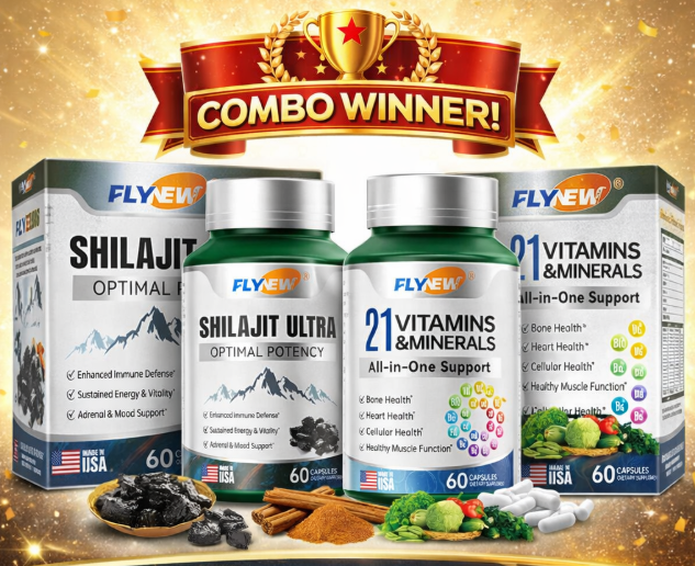 SHILAJIT ULTRA + 21 VITAMINAS Y MINERALES PACK ENERGÍA TOTAL( EN CAJA) - 1
