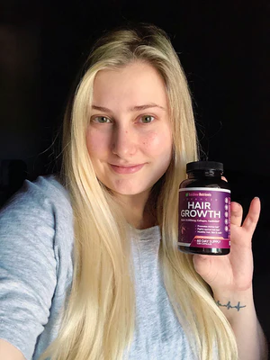 HAIR GROWTH RAINBOW NUTRIENTS 120 CAPS | BIOTINA 10,000 MCG + COLÁGENO | CABELLO FUERTE Y SALUDABLE - 7