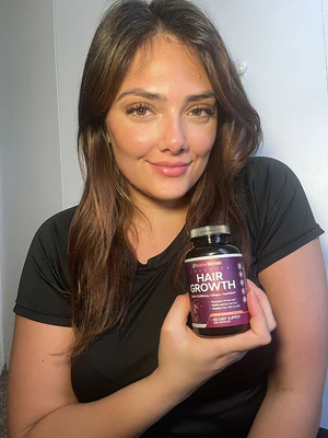 HAIR GROWTH RAINBOW NUTRIENTS 120 CAPS | BIOTINA 10,000 MCG + COLÁGENO | CABELLO FUERTE Y SALUDABLE - 9