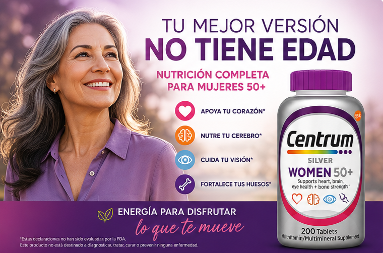 CENTRUM SILVER WOMEN 50+ X 200 TABLETAS | MULTIVITAMÍNICO PREMIUM PARA MUJERES - 1