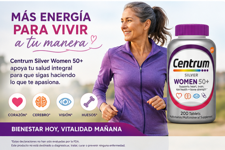 CENTRUM SILVER WOMEN 50+ X 200 TABLETAS | MULTIVITAMÍNICO PREMIUM PARA MUJERES - 3