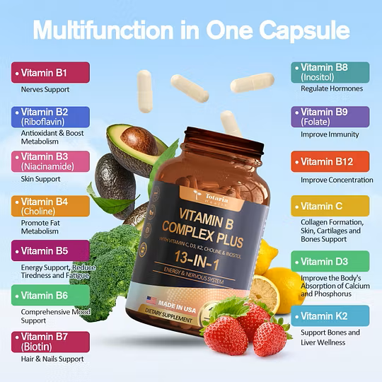 VITAMIN B COMPLEX PLUS 13 IN 1 | MÁS ENERGÍA PARA TU DÍA ⚡ - 6