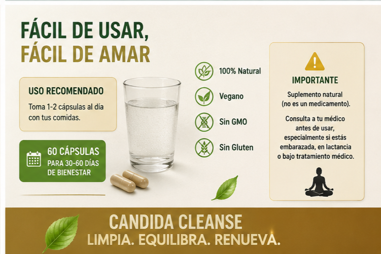CANDIDA CLEANSE PURE PEAK | LIMPIEZA INTESTINAL Y EQUILIBRIO DIGESTIVO - 4