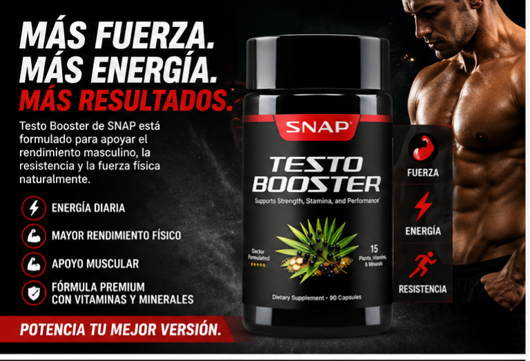 SNAP TESTO BOOSTER | ENERGÍA, FUERZA Y RENDIMIENTO MASCULINO - 1