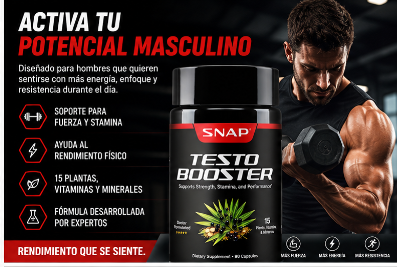 SNAP TESTO BOOSTER | ENERGÍA, FUERZA Y RENDIMIENTO MASCULINO - 2