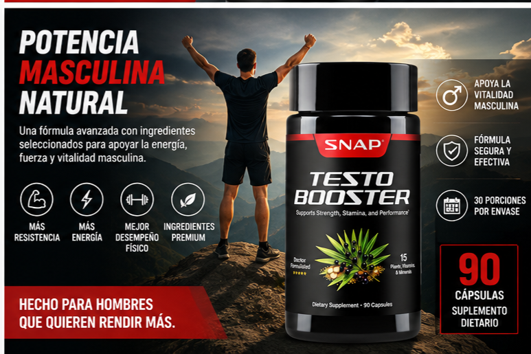 SNAP TESTO BOOSTER | ENERGÍA, FUERZA Y RENDIMIENTO MASCULINO - 4