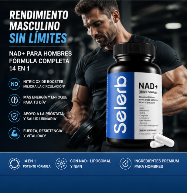 NAD+ FOR MEN 14 EN 1 | ENERGÍA, RENDIMIENTO Y VITALIDAD MASCULINA - 3
