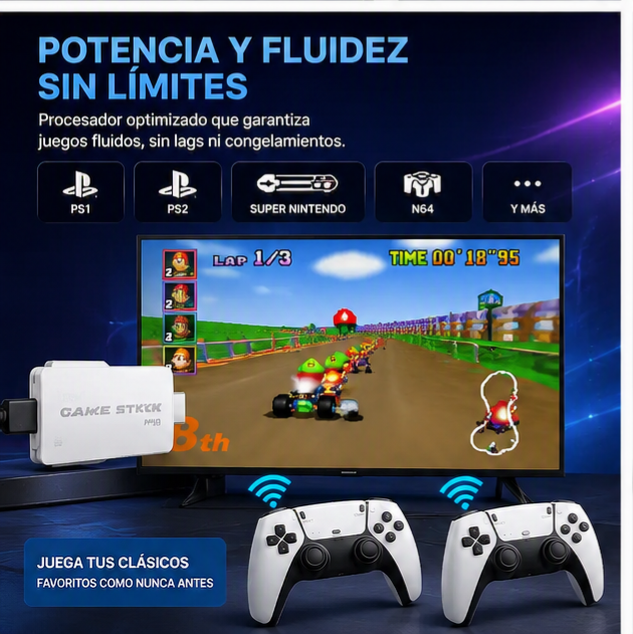 GAME STICK M15 PRO | REVIVE TUS CLÁSICOS FAVORITOS EN 4K - 3