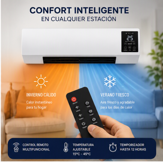 CALEFACTOR INTELIGENTE 2 EN 1 | CALOR Y AIRE TODO EL AÑO - 2