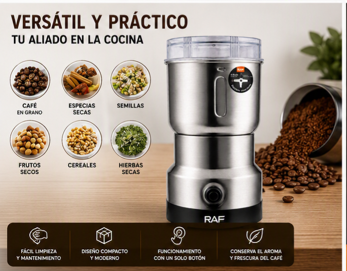 MOLINILLO ELÉCTRICO RAF 300W PARA CAFÉ Y ESPECIAS - 2