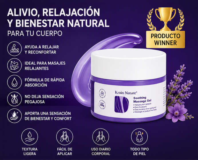 GEL DE MASAJE RELAJANTE KRAIN NATURE CON EXTRACTOS NATURALES - 2