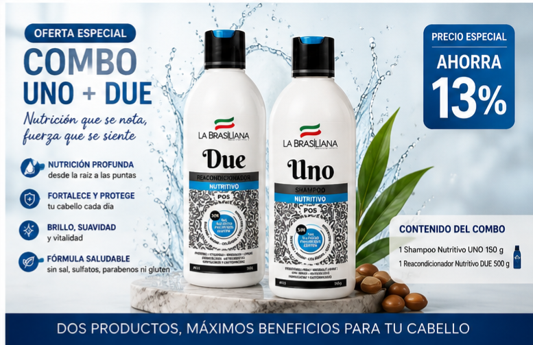 COMBO SHAMPOO + ACONDICIONADOR NUTRITIVO LA BRASILIANA - 3