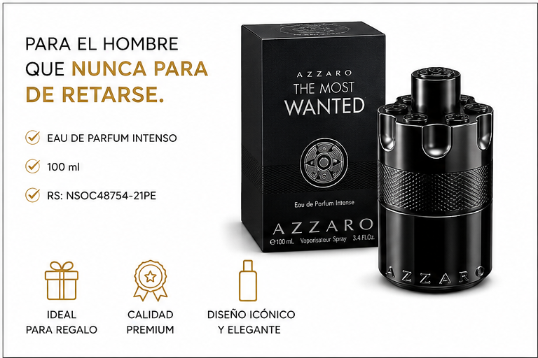 AZZARO THE MOST WANTED INTENSE EDP PARA HOMBRE 100 ML - 3