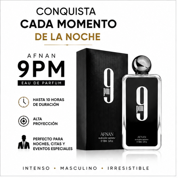 PERFUME AFNAN 9PM EAU DE PARFUM PARA HOMBRE 100 ML - 2