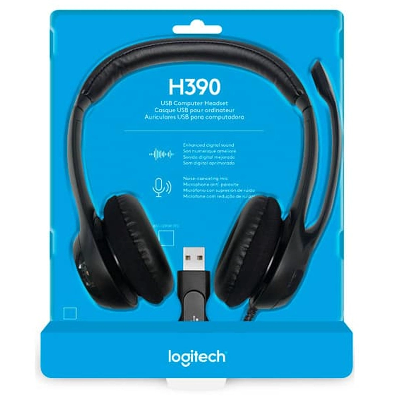 AUDIFONO CON MICROFONO LOGITECH H390 USB NEGRO - 5