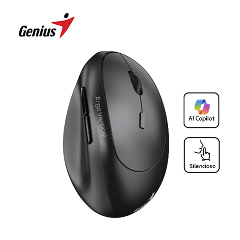 MOUSE GENIUS ERGO 8350S BLUETOOTH VERTICAL ERGONOMICO GRIS OCURO - 1
