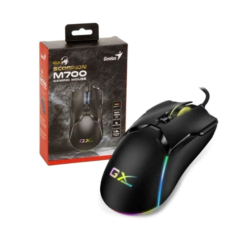 MOUSE GENIUS GX SCORPION M700 7200 T PROGRAMABLES + MEMORIA INTEGRADA RGB NEGRO - 3