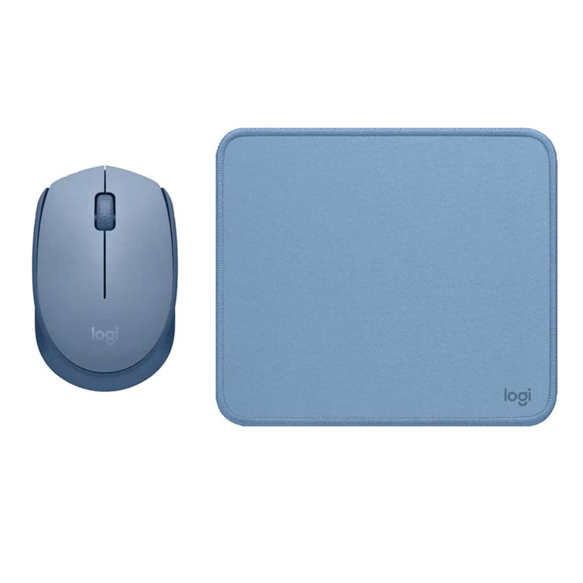 LOGITECH MOUSE M170 AZUL GRIS Y PAD MOUSE 200X230 ROSADO - 1