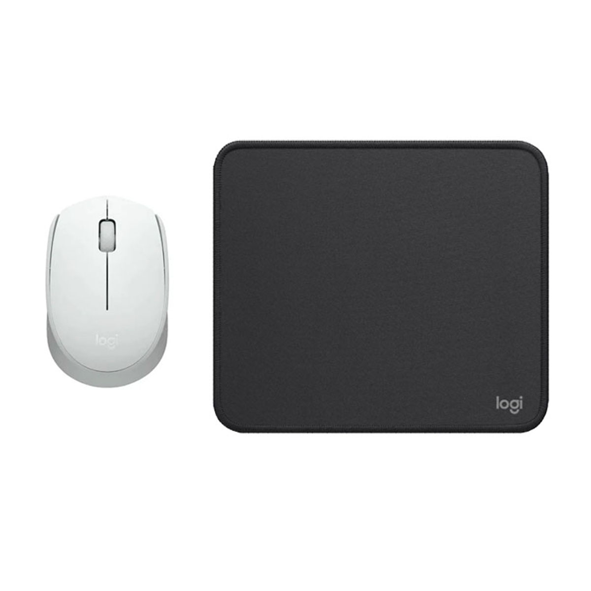 LOGITECH MOUSE M170 BLANCO Y PAD MOUSE 200X230 NEGRO - 1