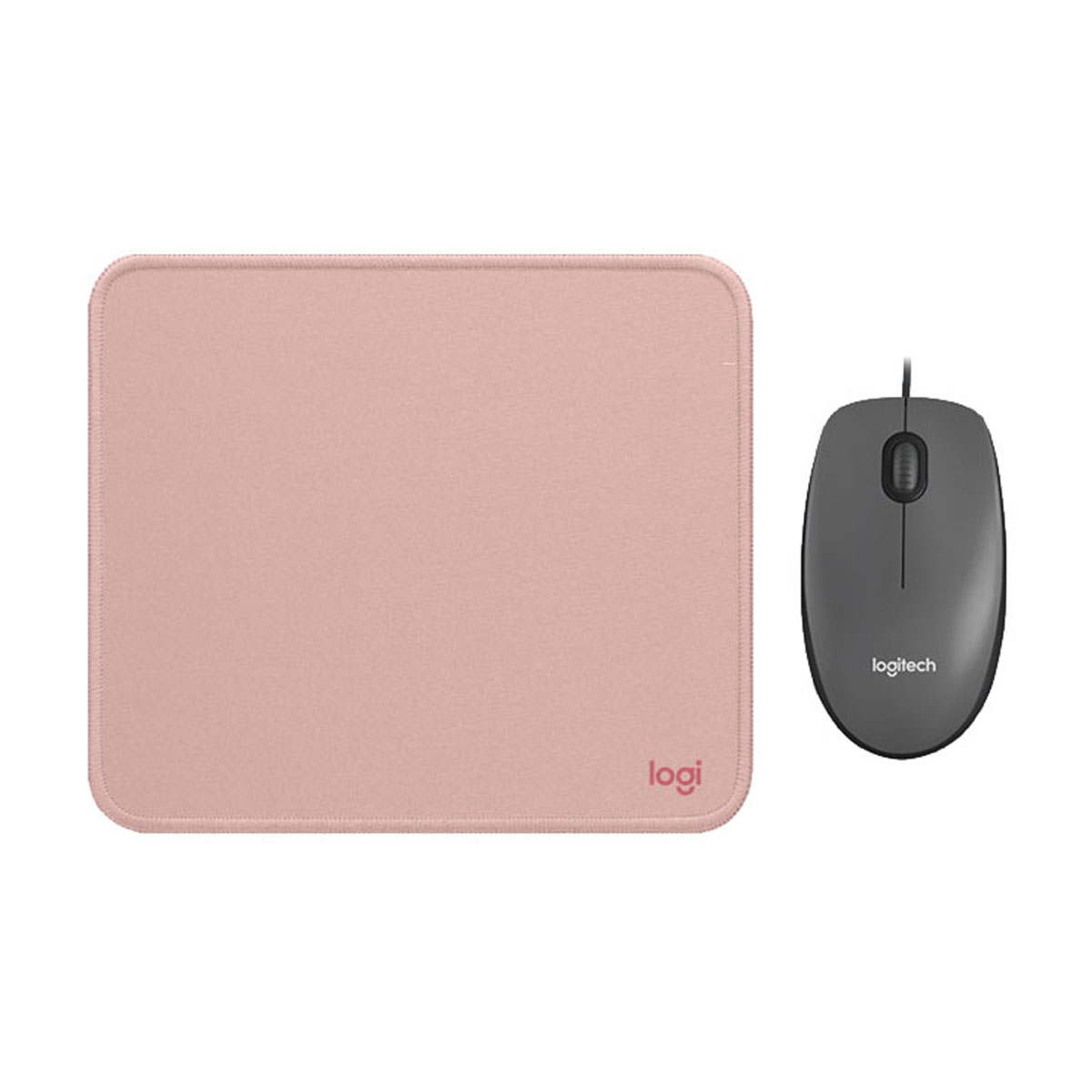 LOGITECH MOUSE M90 GRIS PAD MOUSE 200X230 ROSADO - 1