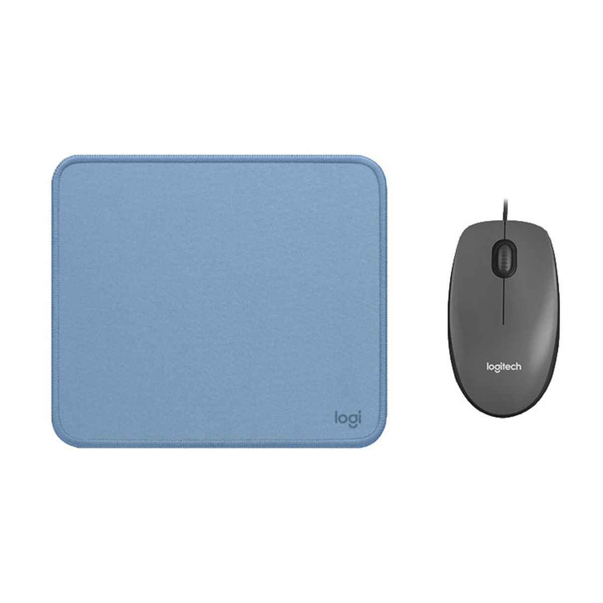 LOGITECH MOUSE M90 GRIS PAD MOUSE 200X230 AZUL - 1